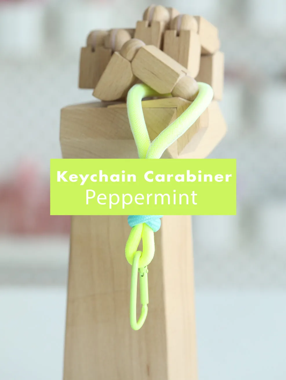 Keychain Accessory | Woven Rope with Carabiner Fluorescent Pendant Phone Strap