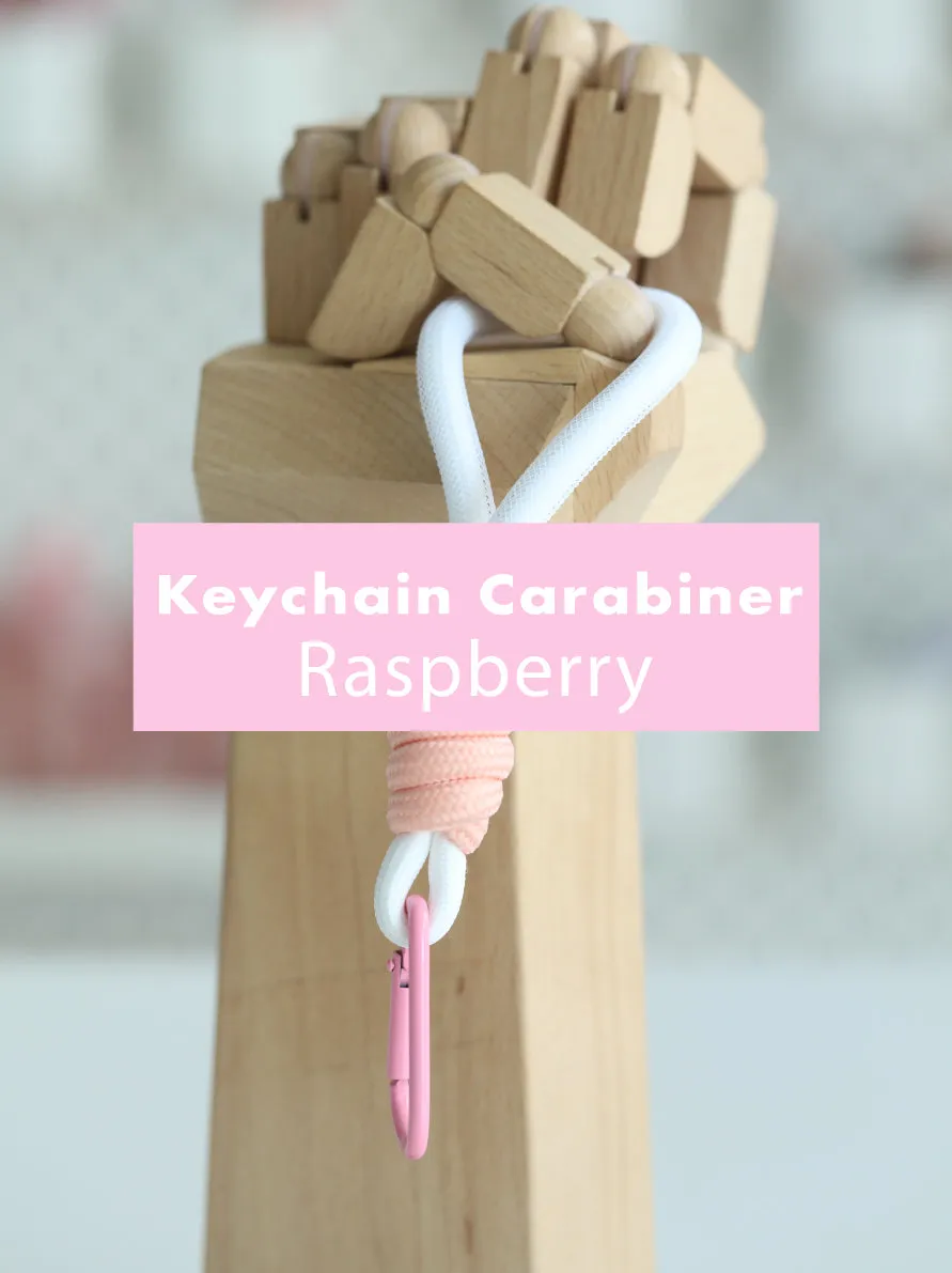 Keychain Accessory | Woven Rope with Carabiner Fluorescent Pendant Phone Strap