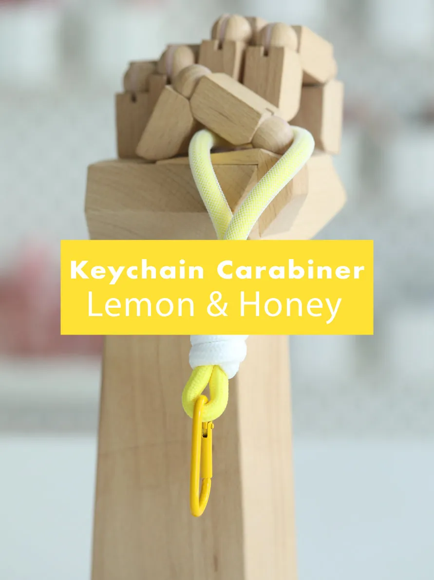 Keychain Accessory | Woven Rope with Carabiner Fluorescent Pendant Phone Strap