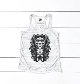 Leo Zodiac & Astrology flowy racerback tank tops