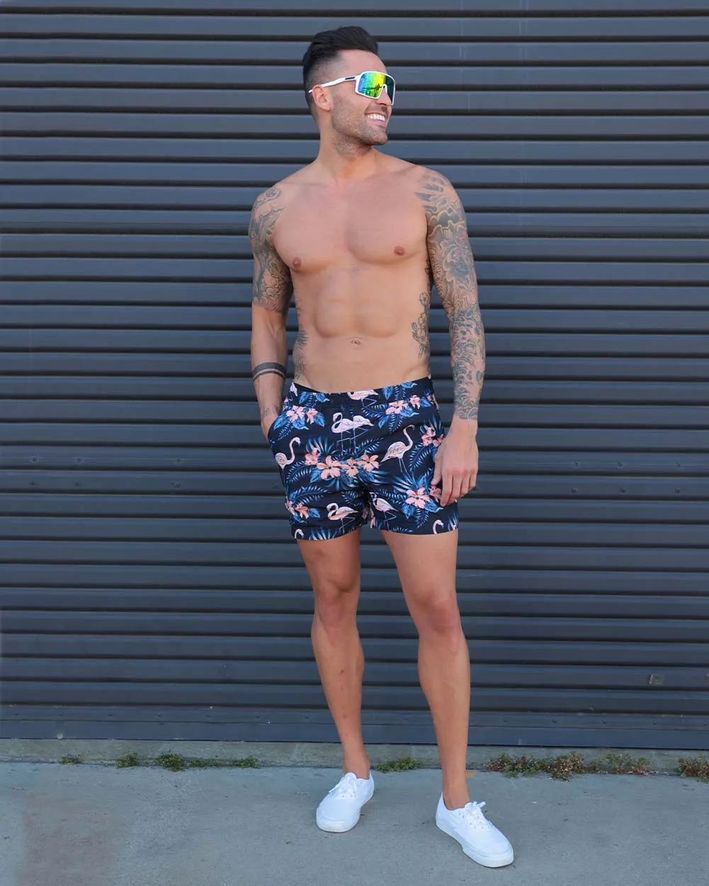 Lost in Paradise Flamingo Shorts