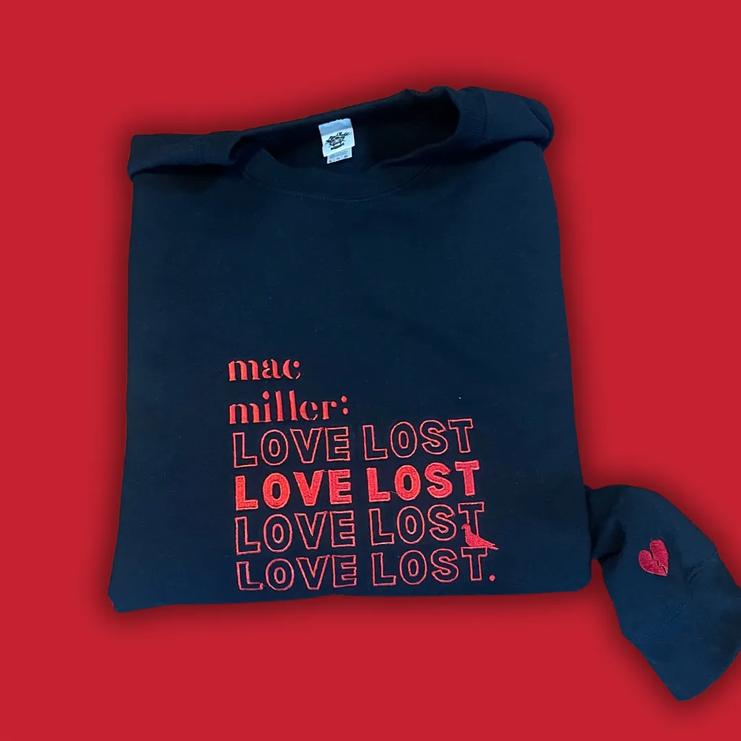 Love Lost Embroidered Unisex Crewneck Sweatshirt