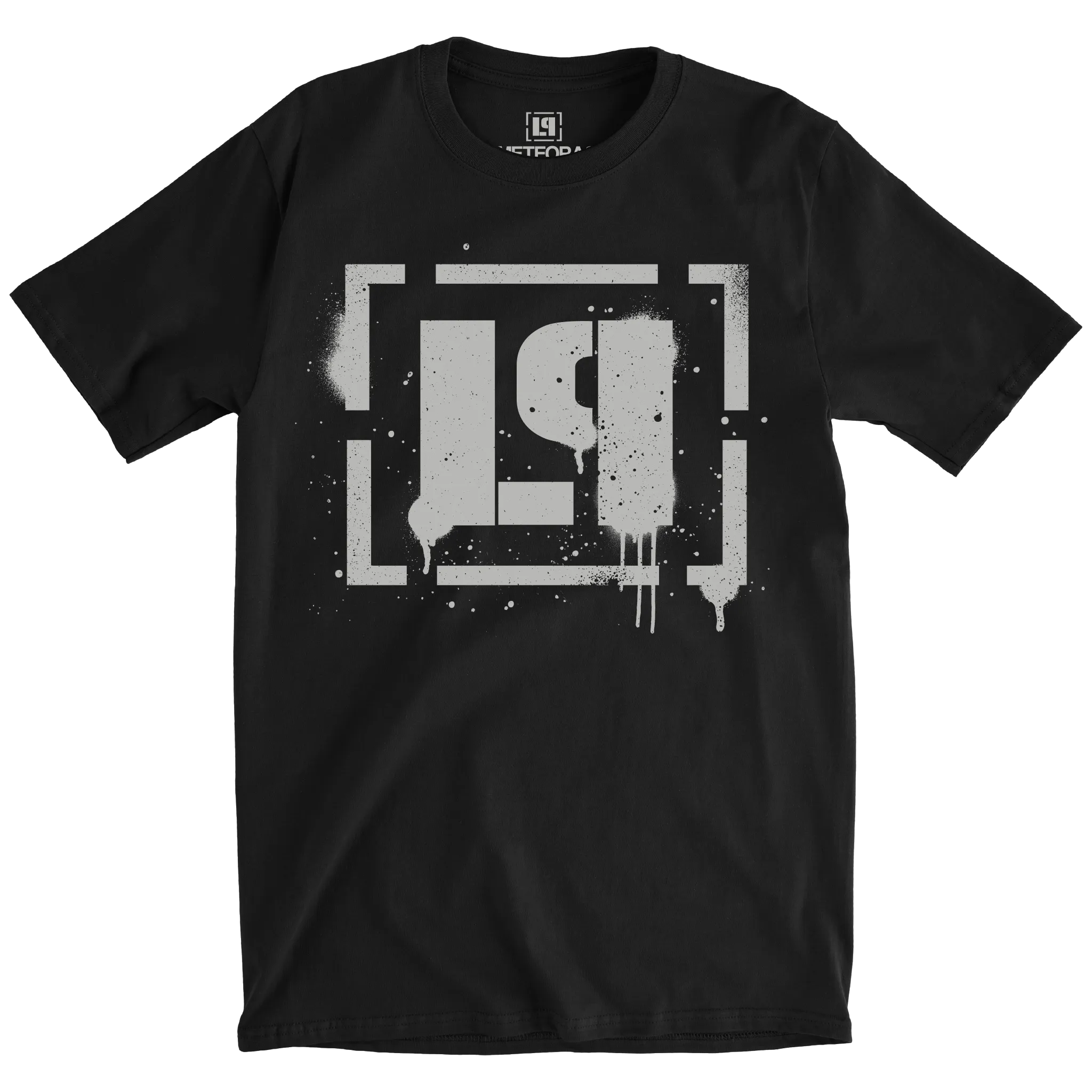 LP Bracket Spray Logo Black Tee