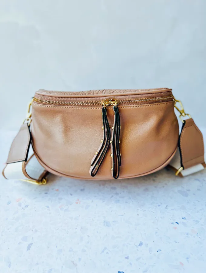 LUNA CROSS-BODY BAG - TAUPE