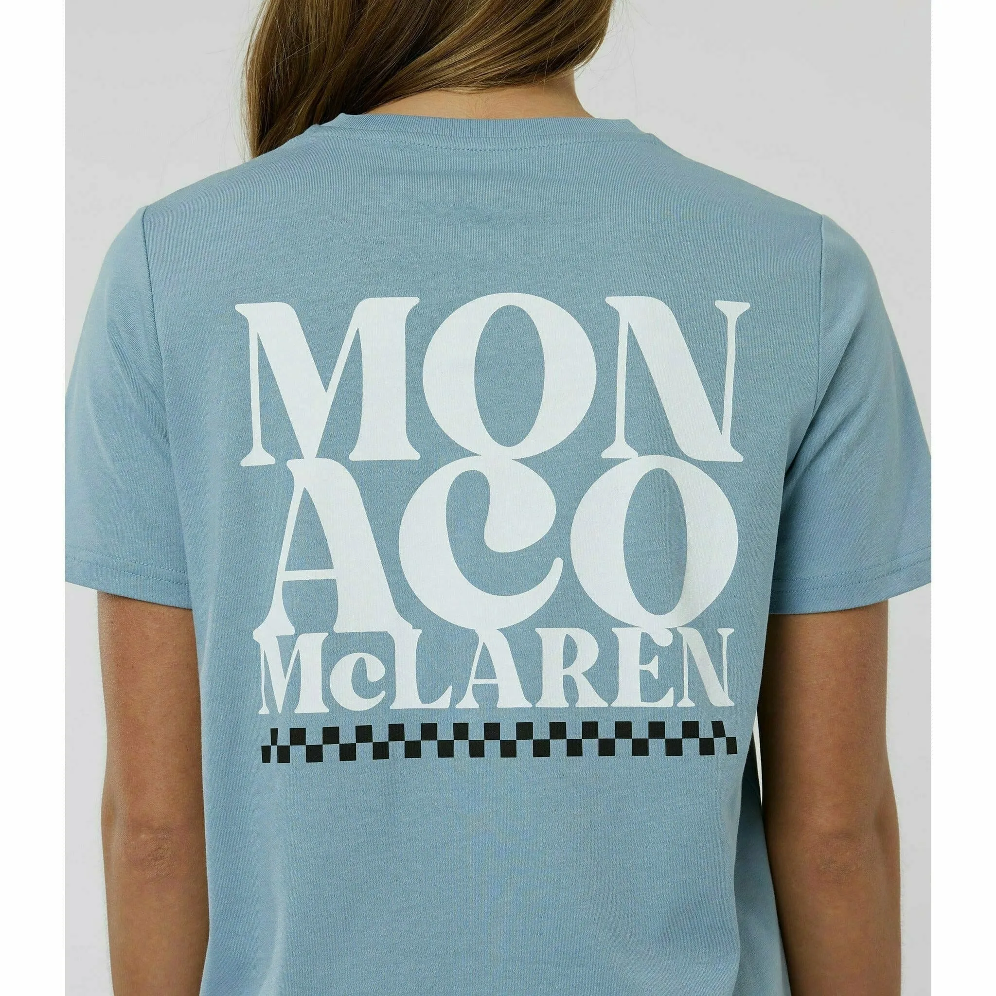 McLaren F1 Special Edition Monaco GP Women's Slogan T-Shirt - Blue/Black/Orange