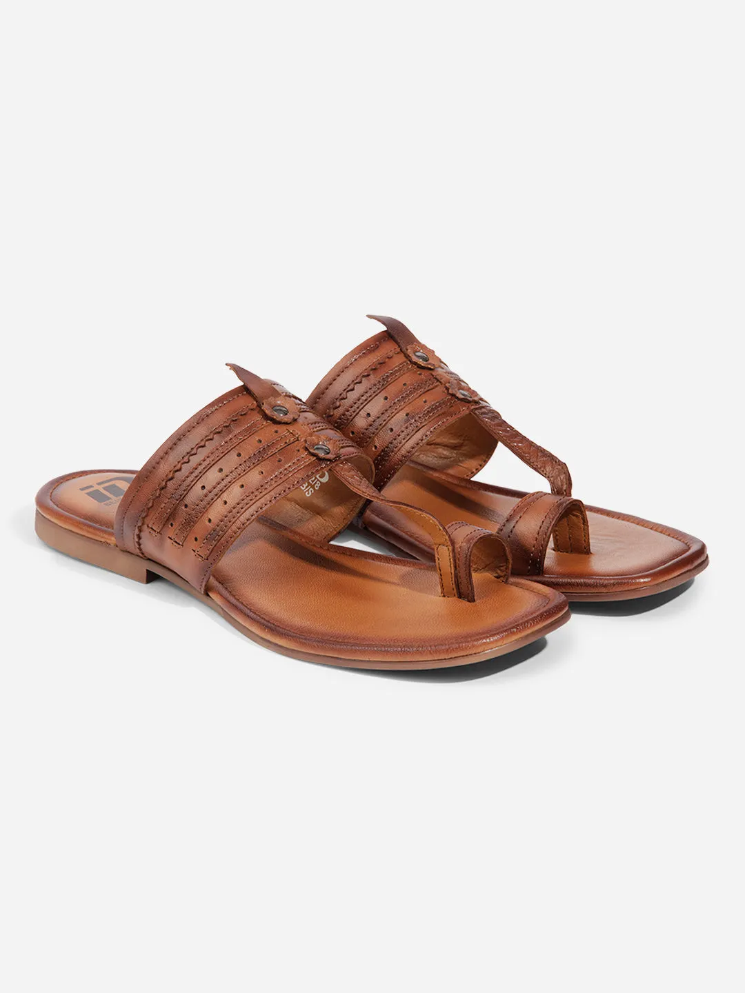 Men Tan Sandal / Slipper (ID4231)