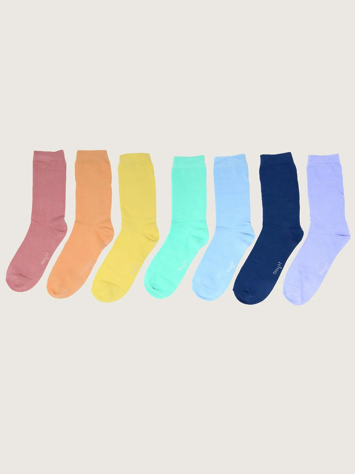 Men's Pastel Rainbow Bamboo 7 Pack Sock Box