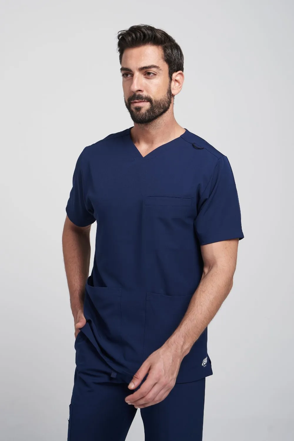 Men's Spandex V-Neck Wesley Scrub Set