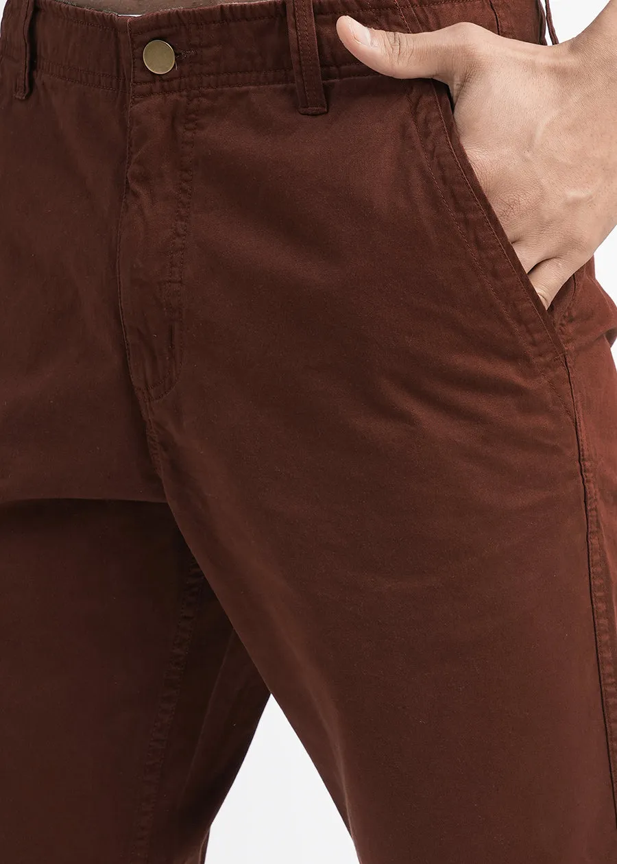 Mens Twill Shorts - Maroon