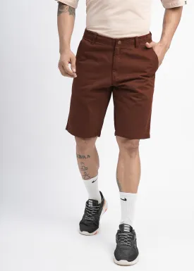 Mens Twill Shorts - Maroon