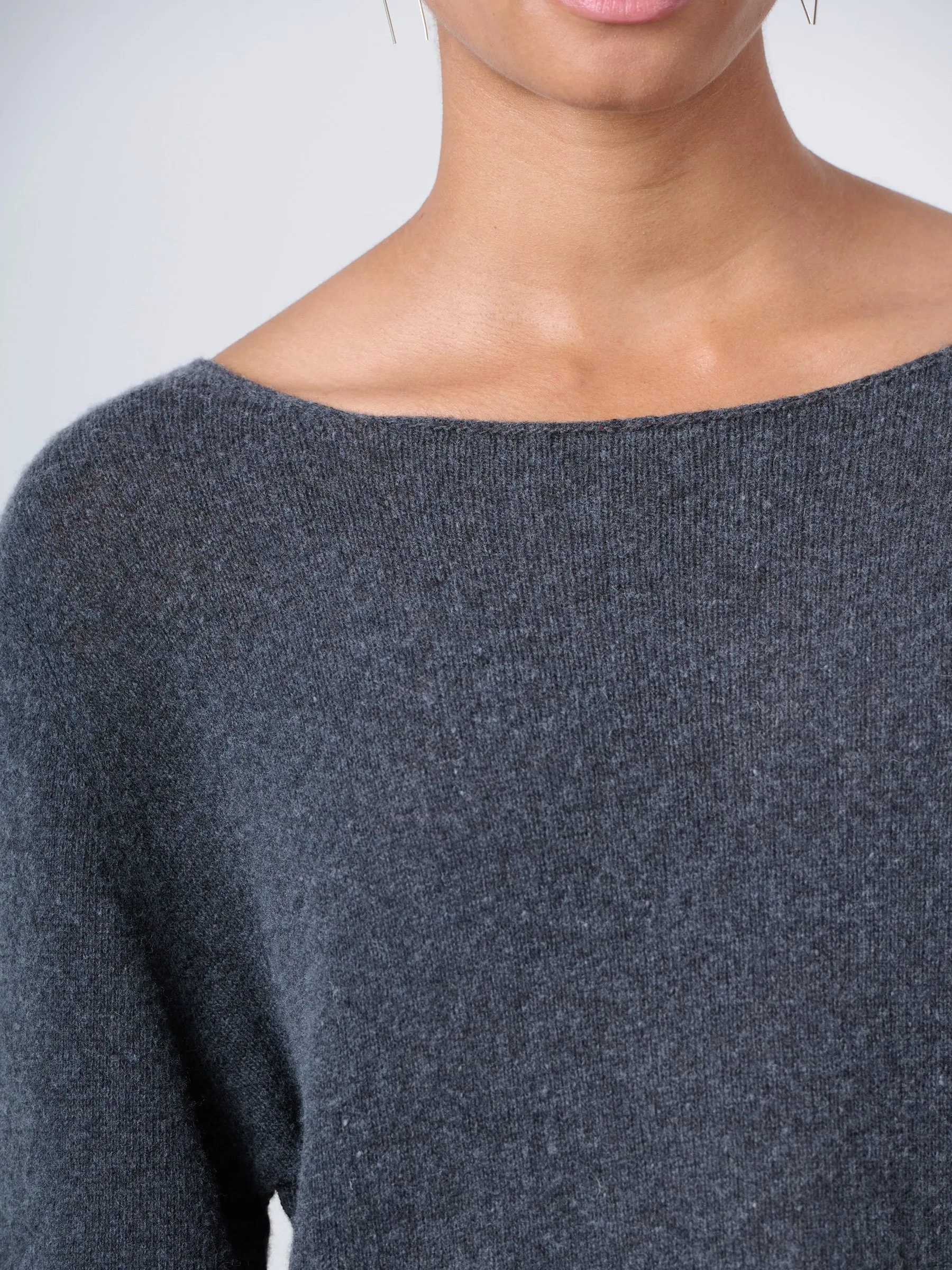 Merino Wool Blend Flared Sleeve Sweater