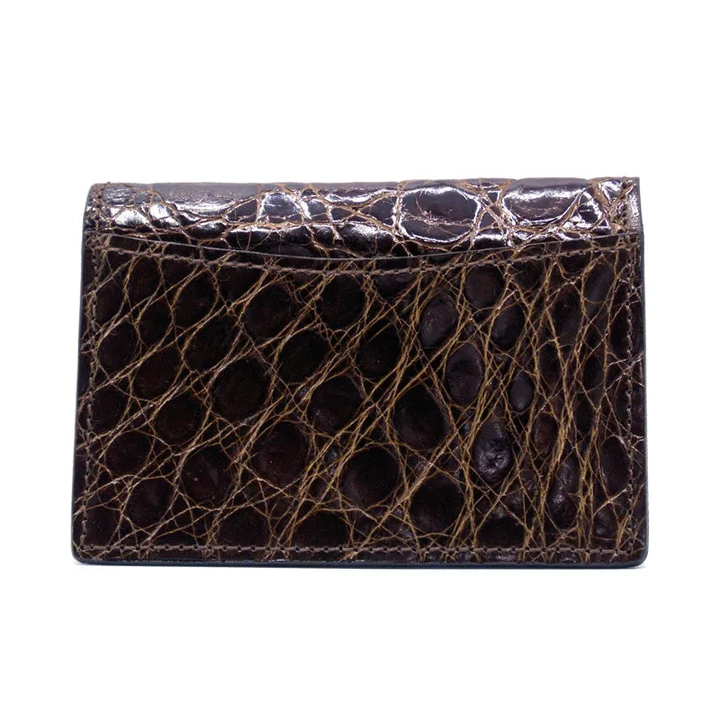 O-81-500-CGN CROCODILE Card Case, Cognac