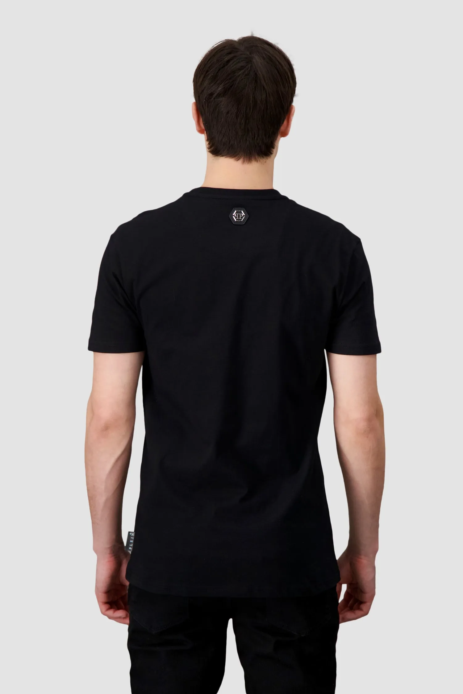 Philipp Plein Black Round Neck SS Skull Crystal T-Shirt