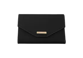 Purse Wallet Dolomite Pebble Print Calf Leather - Black