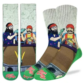 "Cheech & Chong Pass the Blunt" Active Socks by Good Luck Sock - Large