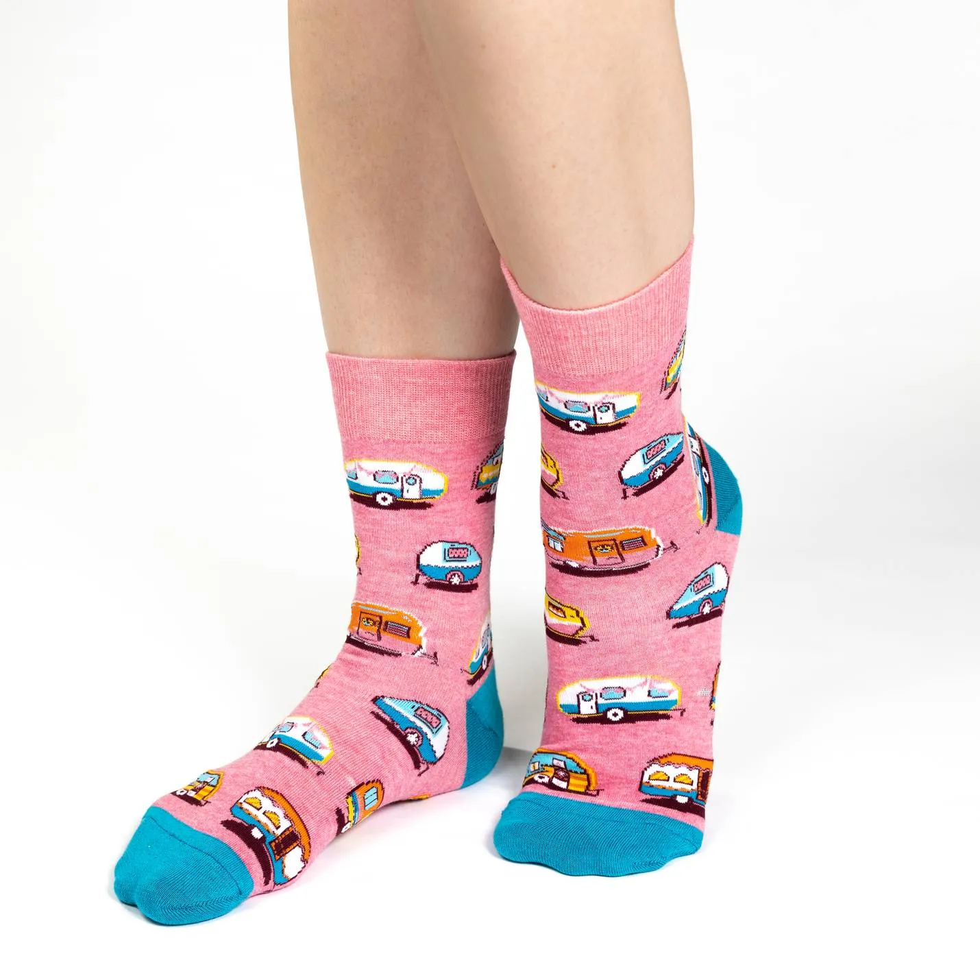 "Happy Camper" Crew Socks by Good Luck Sock