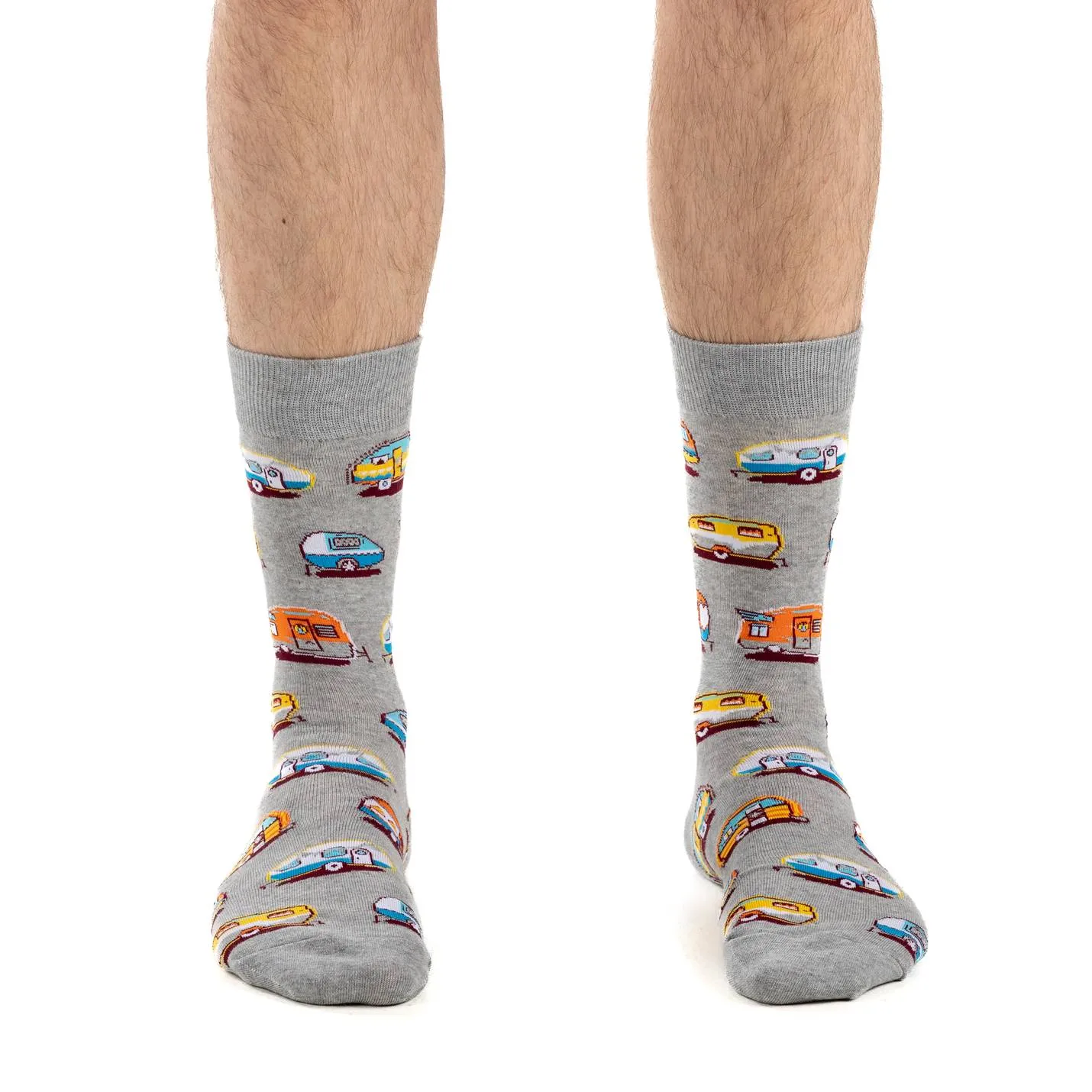 "Happy Camper" Crew Socks by Good Luck Sock