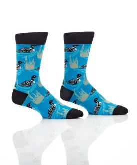 "Loons" Cotton Dress Crew Socks by YO Sox -Large