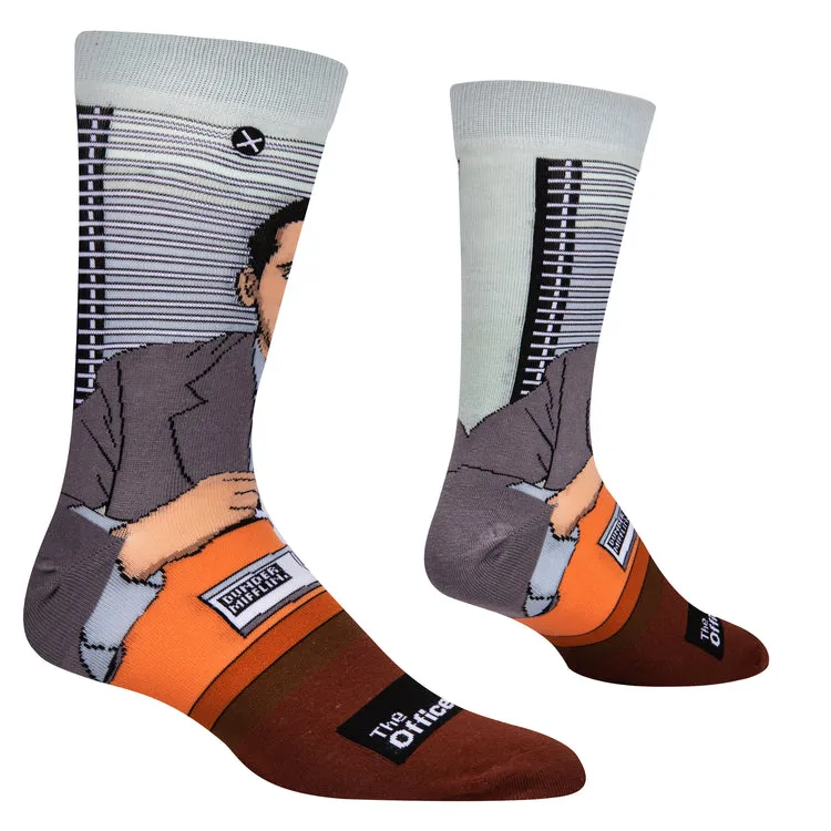 "Michael Scott 360" Cotton Crew Socks by ODD Sox