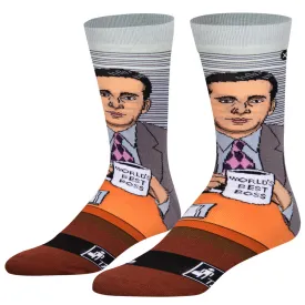 "Michael Scott 360" Cotton Crew Socks by ODD Sox