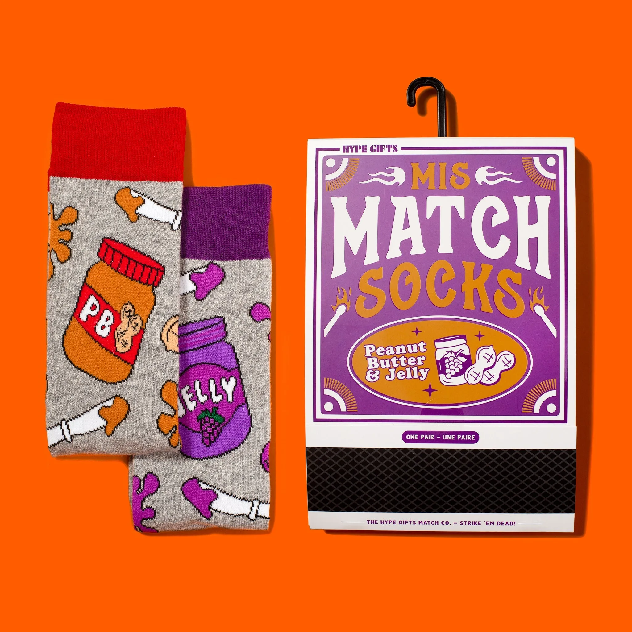 "PB & J" Cotton Crew Socks by Main & Local