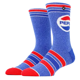 "Pepsi Retro Blue" Combed Cotton Crew Socks by ODD Sox