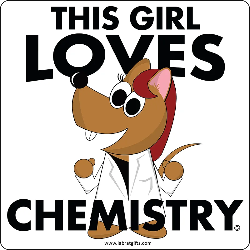 "This Girl Loves Chemistry" (red) - Women's T-Shirt