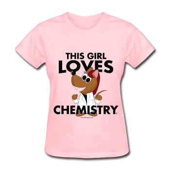 "This Girl Loves Chemistry" (red) - Women's T-Shirt