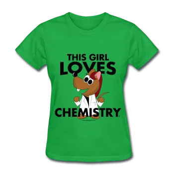 "This Girl Loves Chemistry" (red) - Women's T-Shirt