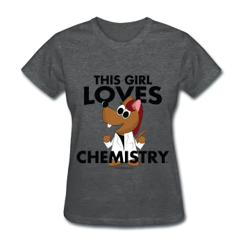 "This Girl Loves Chemistry" (red) - Women's T-Shirt