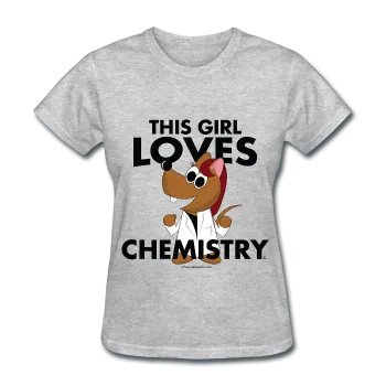 "This Girl Loves Chemistry" (red) - Women's T-Shirt