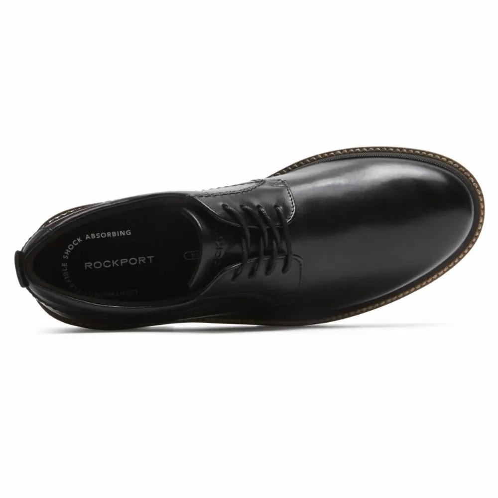 Rockport Men MARSHALL PT OXFORD BLACK/LEATHER