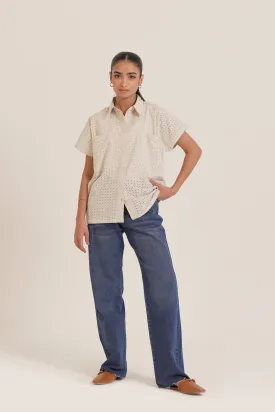 Schiffli Button-up Shirt