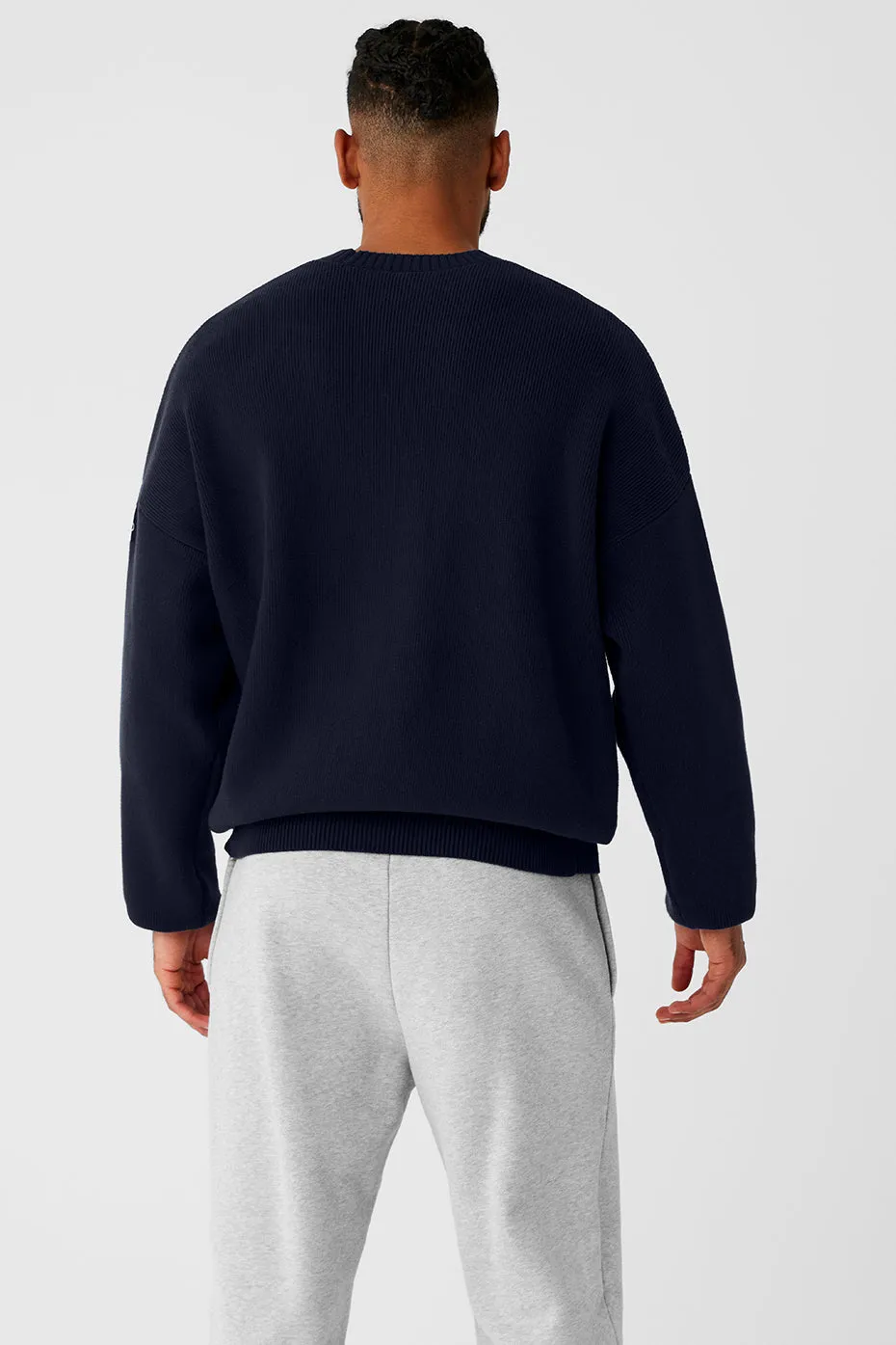 Scholar Crew Neck Sweater - Navy