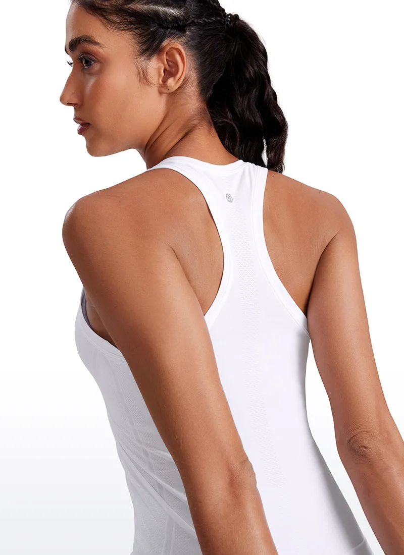 Seamless High Crewneck Racerback Tanks