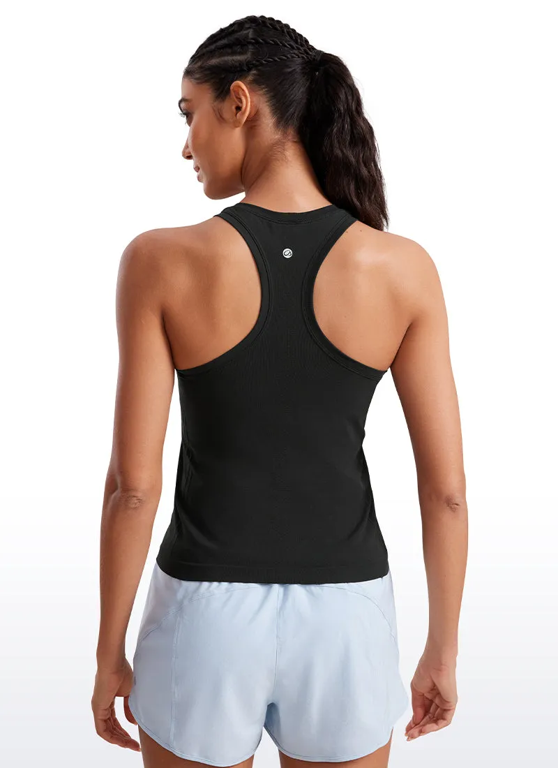 Seamless High Crewneck Racerback Tanks