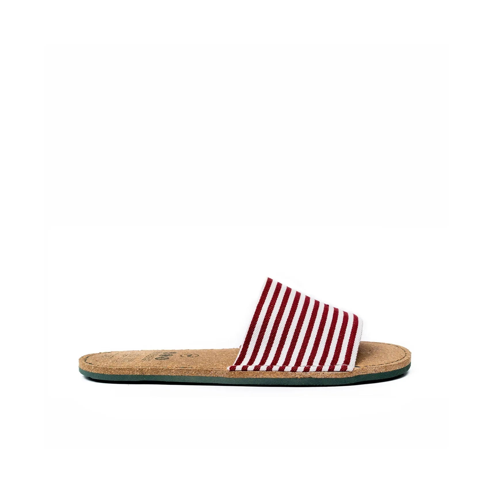 Vegan sandal white-bordeaux GAN015