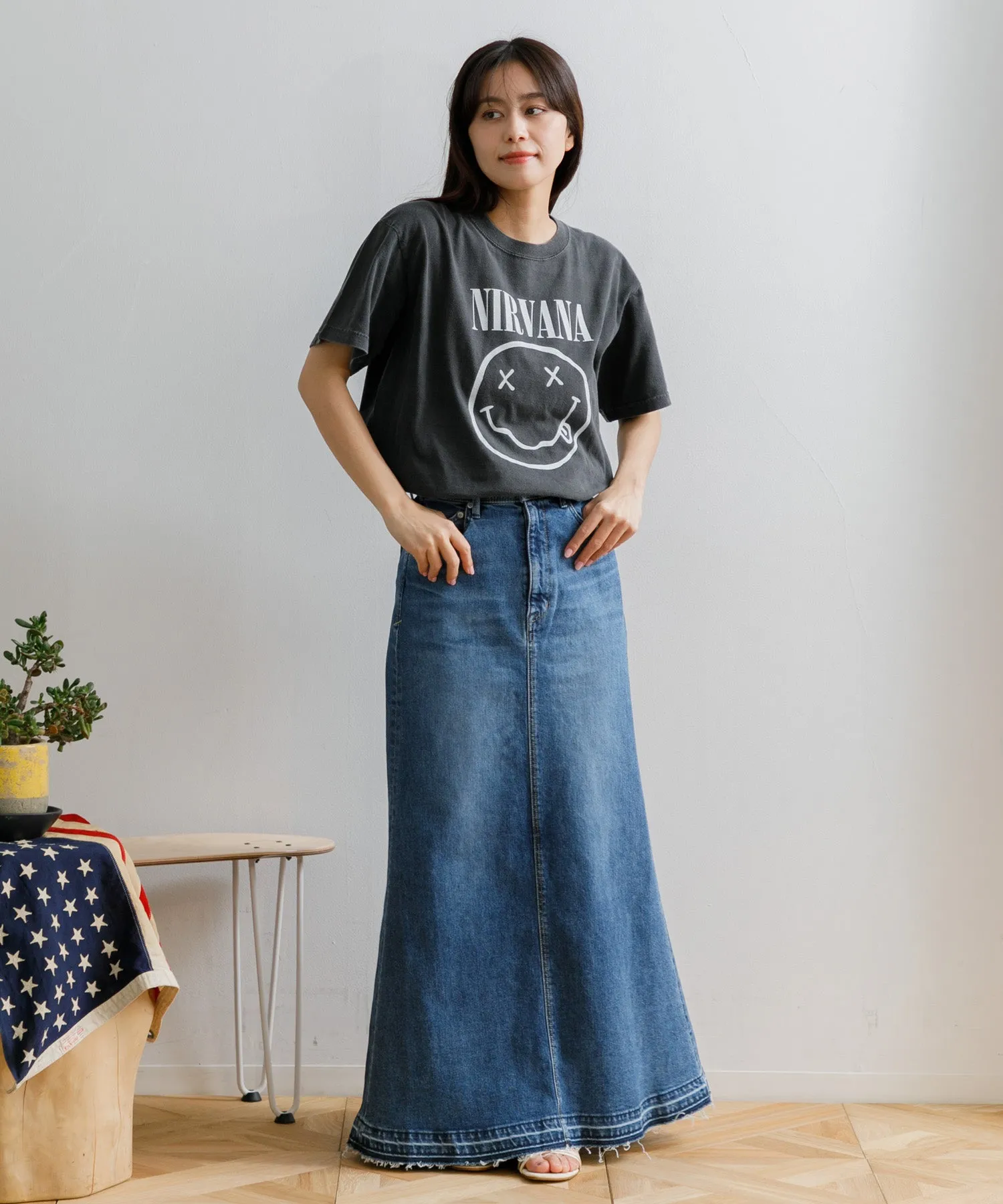 【WOMEN】GOOD ROCK SPEED / NIRVANA Smiley Tee