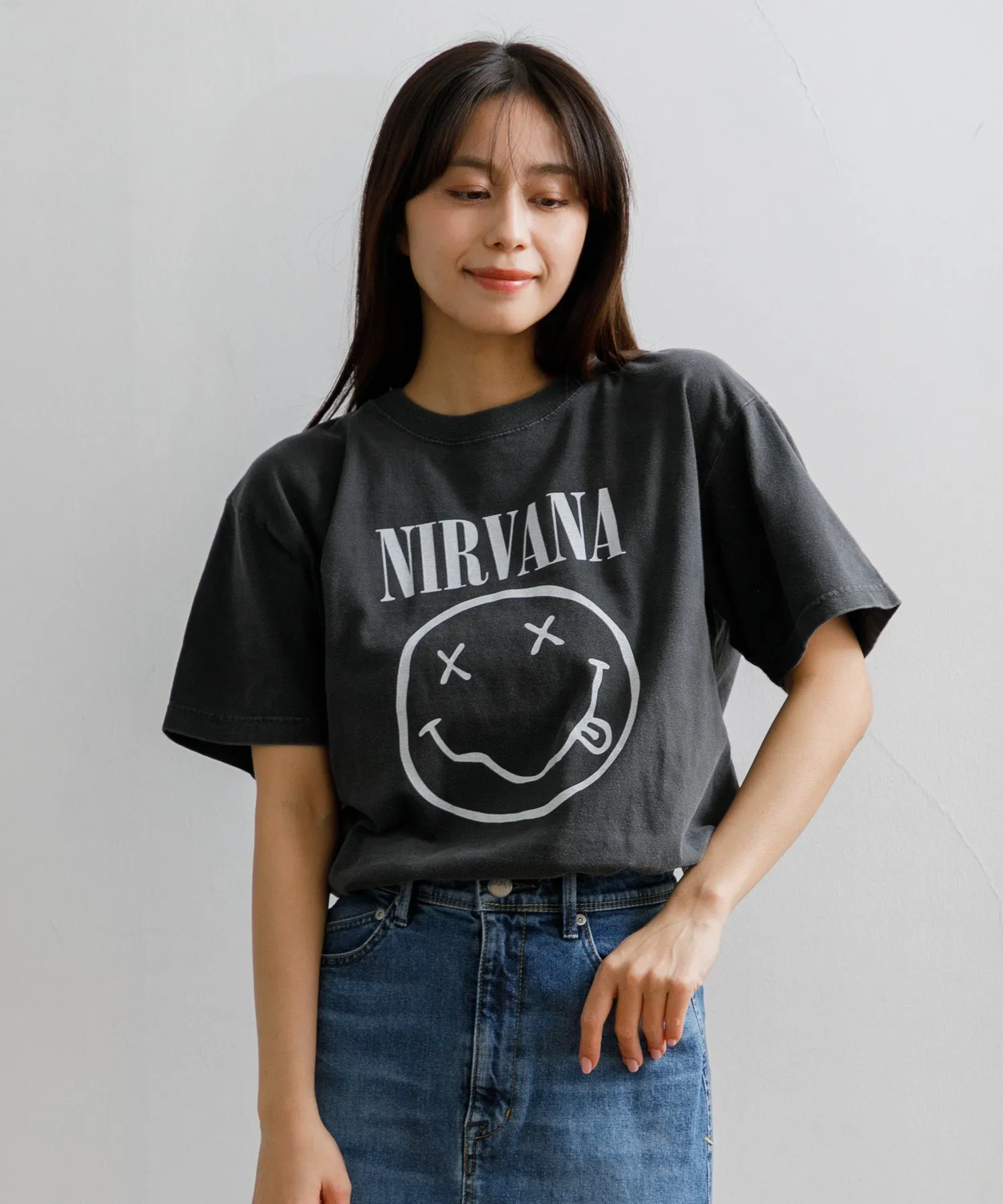 【WOMEN】GOOD ROCK SPEED / NIRVANA Smiley Tee