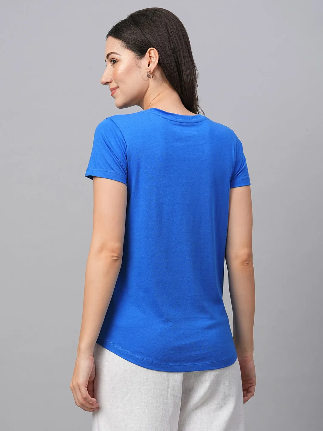 Women's Royal Cotton Regular Fit Tshirt