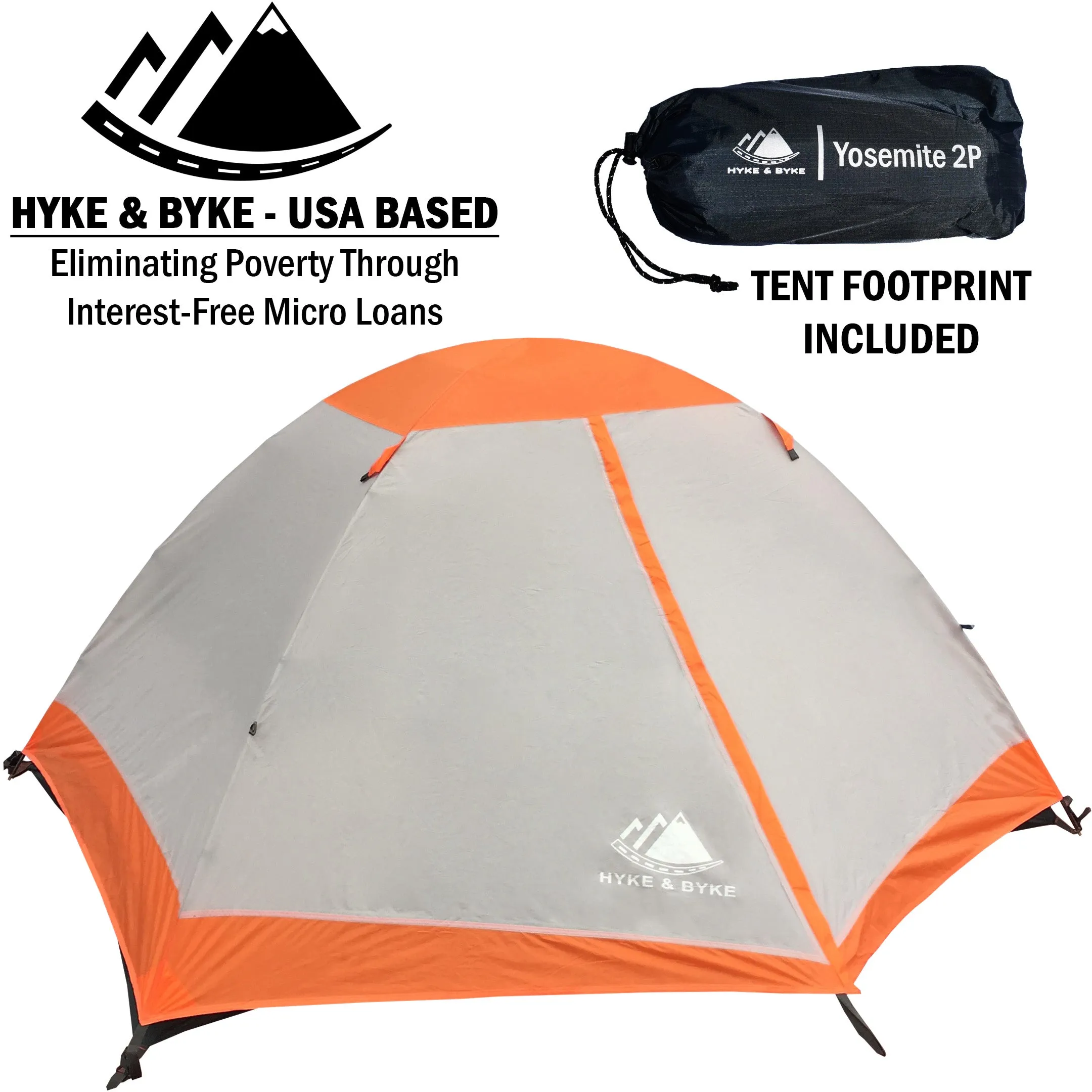 YOSEMITE 2 Person Backpacking Tent w/Footprint